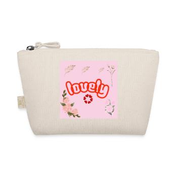 Lucky Neon Floral on Pink - Organic Pouch - nature - Front