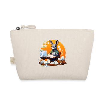 Office bunny in paper chaos - Organic Pouch - nature - Front