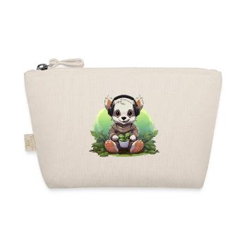 Headphone panda planting - Organic Pouch - nature - Front