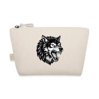 Loup Noir et Blanc Logo Mascotte Wolf Alpha - Trousse biologique - nature - Devant