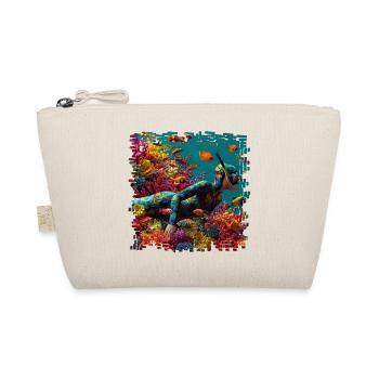 Coral Reef Diver Panorama - Organic Pouch - nature - Front