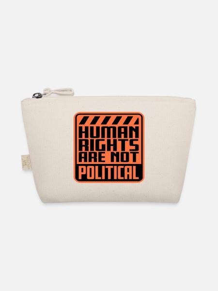 Human Rights Are Not Political Menschenrechte Logo - Organic Pouch - nature - Front