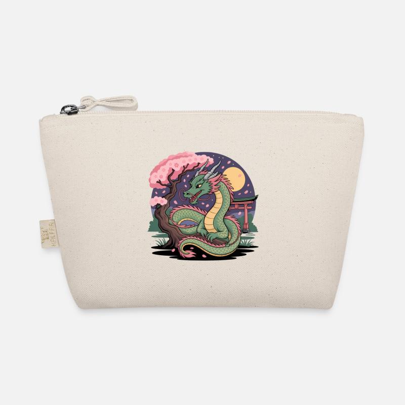 Dragon Sakura under the moon Organic Pouch