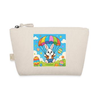 Osterhase mit Fallschirm - Bio-Täschchen - Natur - Vorne