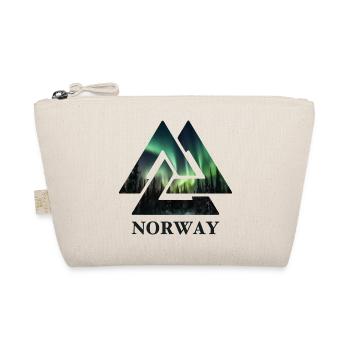 Norway Viking Knot Northern Lights Scandinavia - Organic Pouch - nature - Front