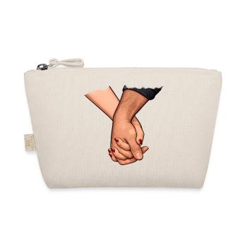 Holding hands Connected closeness - Organic Pouch - nature - Front