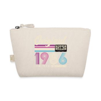 1986 Jahrgang Vintage Retro Geburtstag Geschenk - Bio-Täschchen - Natur - Vorne