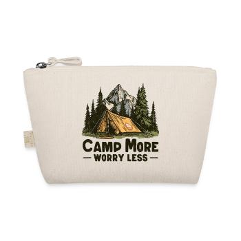 Camping Spruch Camp More Worry Less Camper Outdoor - Organic Pouch - nature - Front
