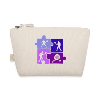 Padel Tennis Puzzle Sportsman Outfit - Organic Pouch - nature - Front