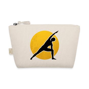 Yoga Utthita Parsvakonasana Silhouette Sun - Organic Pouch - nature - Front