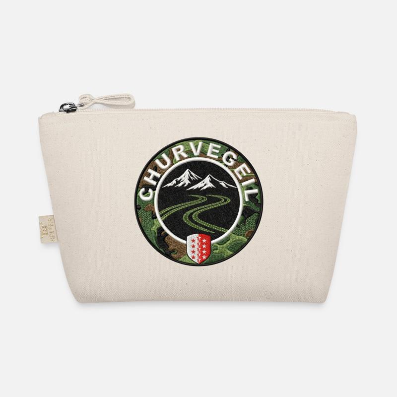 Kurvengeil Wallis Alpen Motorrad Patch Bio-Täschchen