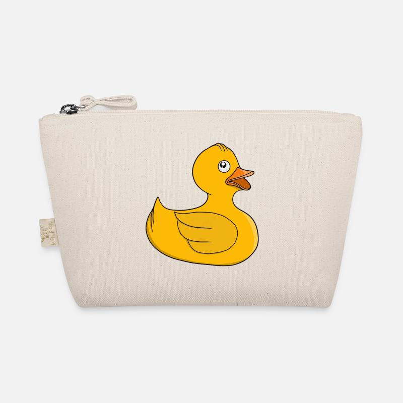 Sunny Rubber Duck - Organic Pouch - nature