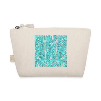 Turquoise Chaos Triptych - Organic Pouch - nature - Front