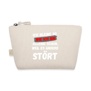 ICH BIN WIE ICH BIN, AUTHENTIZITÄT LUSTIGER SPRUCH - Bio-Täschchen - Natur - Vorne