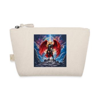 Winged Warrior in Red Armor - Organic Pouch - nature - Front