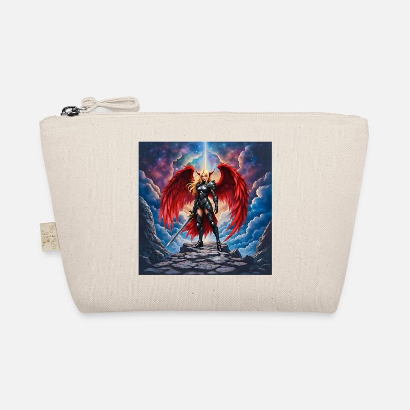 Winged Warrior in Red Armor Organic Pouch