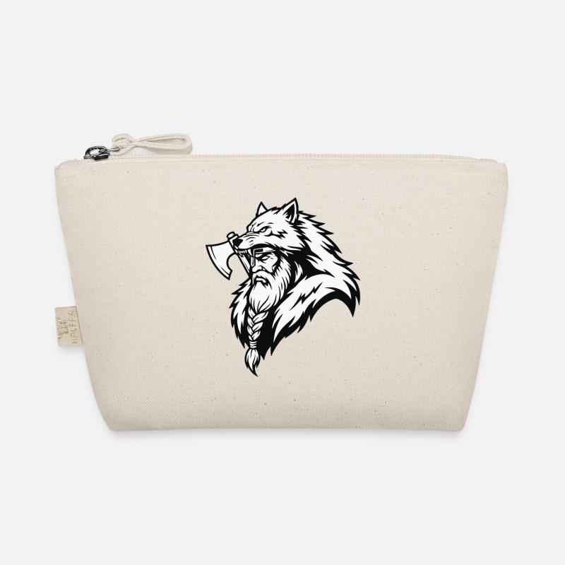 Wikinger-Ulfhednar-Krieger-Wolf-Berserker-Maskottchen Bio-Täschchen