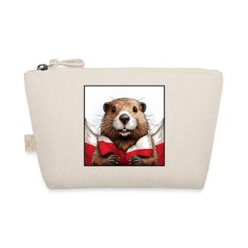 Beaver Poland Flag - Organic Pouch - nature - Front