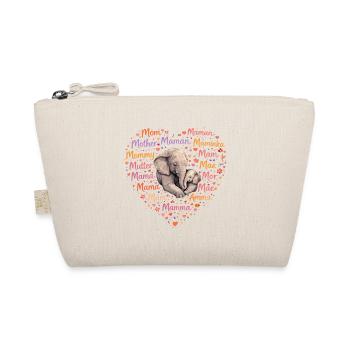 Cœur de maman éléphant – cadeau pour la fête des mères - Trousse biologique - nature - Devant