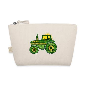 Lieblingsbauer Traktor Geschenk für Landwirte - Bio-Täschchen - Natur - Vorne