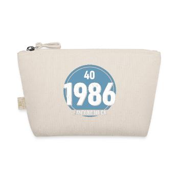 40th Birthday Man Woman 40 Year Old 1986 Gift - Organic Pouch - nature - Front