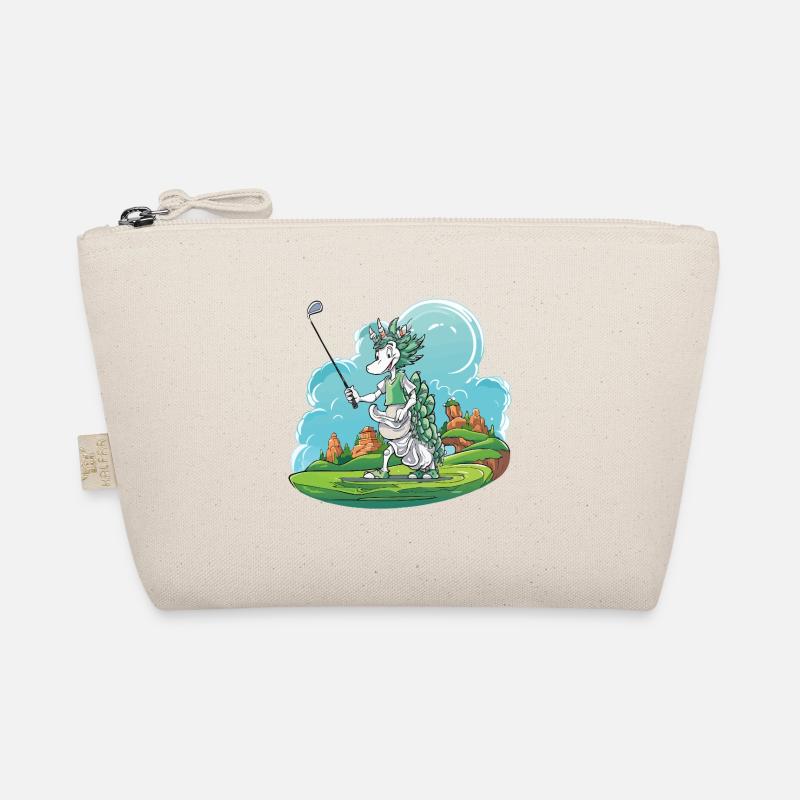 Dragon golfers on green golf course Organic Pouch