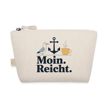  Moin. Reicht. Anker Möwe Kaffee Nordsee Ostsee - Bio-Täschchen - Natur - Vorne