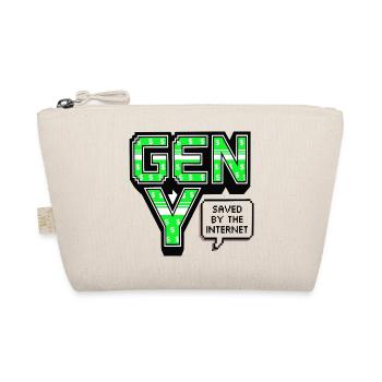 Génération Y, génération Y, Chemise Millennials, sweat à capuche - Trousse biologique - nature - Devant