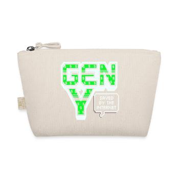 Génération Y, génération Y, Chemise Millennials, sweat à capuche - Trousse biologique - nature - Devant