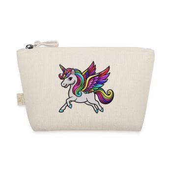Colorful Winged Unicorn - Organic Pouch - nature - Front
