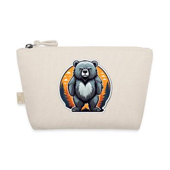 Cartoon bear cub at forest sunset - Organic Pouch - nature - Front