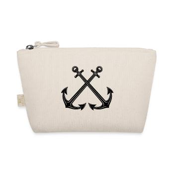Crossed anchors - Organic Pouch - nature - Front