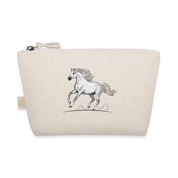 Cheval Blanc Pur-Sang Trot Élégance Équestre - Trousse biologique - nature - Devant