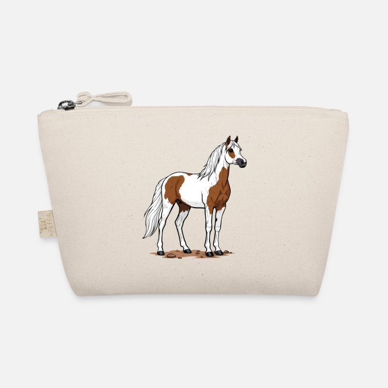 Cheval Pie Marron et Blanc Élégance Équestre Trousse biologique