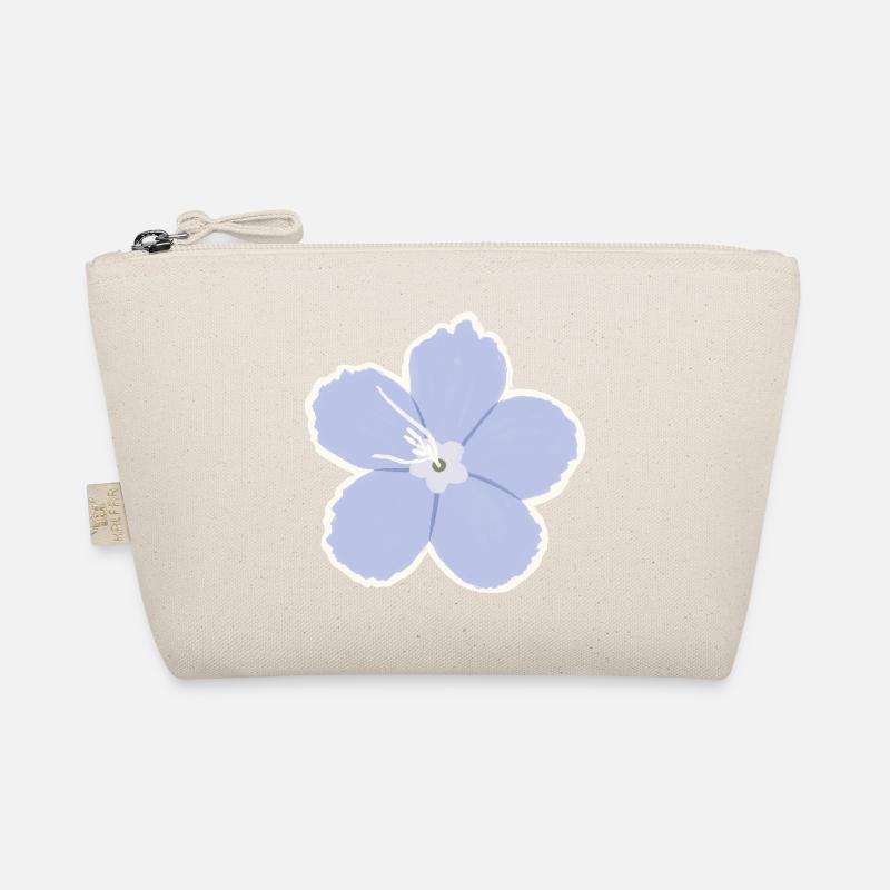 Azure Five-Petal Bloom Organic Pouch