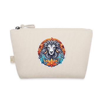 Colorful floral lion graphic print - Organic Pouch - nature - Front