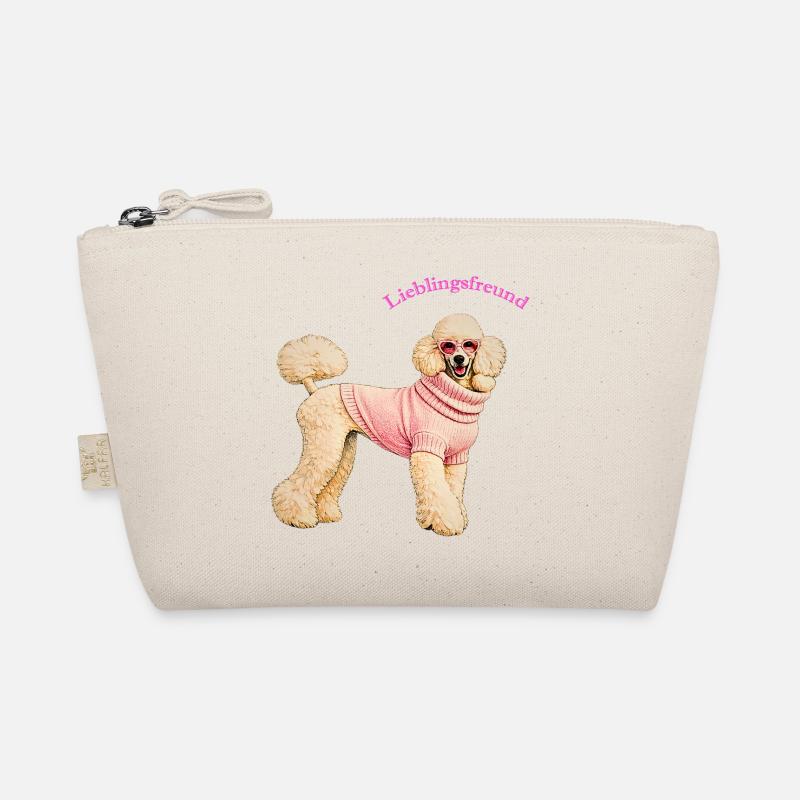 Lieblingsfreund Königspudel im rosa Pullover Bio-Täschchen