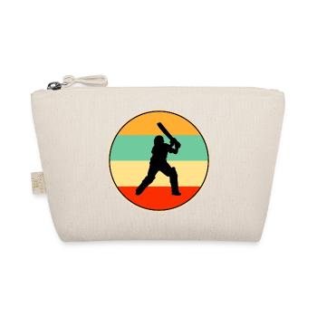Joueur de cricket Silhouette rétro vintage au coucher de soleil - Trousse biologique - nature - Devant