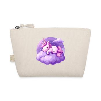 Pink unicorn sleeping on a purple cloud - Organic Pouch - nature - Front