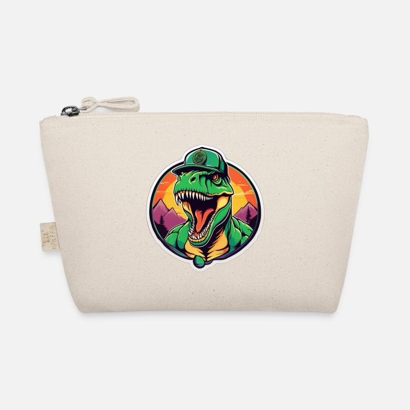 T-Rex Retro Sunset Cap Organic Pouch