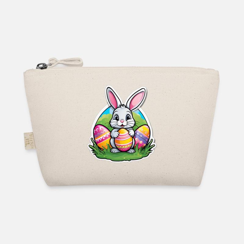 Easter hare and colorful eggs Organic Pouch