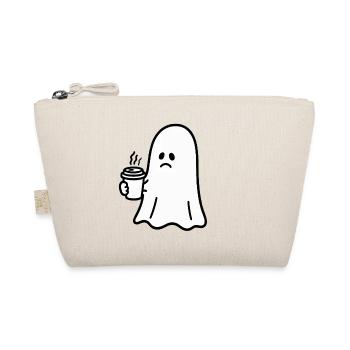 Ghost Coffee Halloween Trick or Treat - Organic Pouch - nature - Front