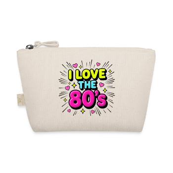 I Love the 80s Neon Retro - Organic Pouch - nature - Front