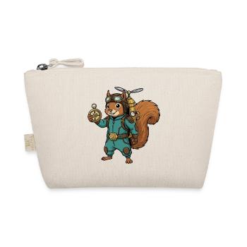 Squirrel Steampunk Aviator Jetpack Compass - Organic Pouch - nature - Front