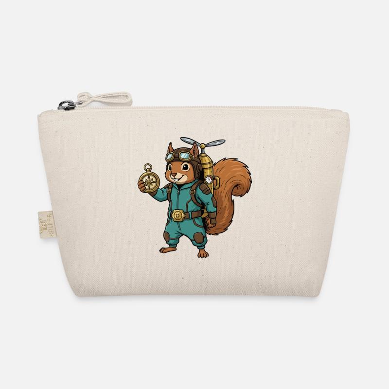 Squirrel Steampunk Aviator Jetpack-Kompass Bio-Täschchen