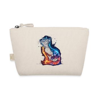 Galaxy Cat Neon – Cosmic Space Cat - Organic Pouch - nature - Front