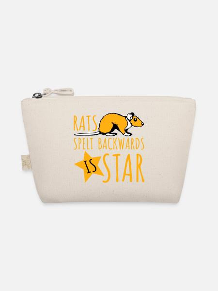 Rats Spelt Backwards Is Star Lustiger Ratte Spruch - Organic Pouch - nature - Front