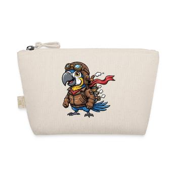Parrot Aviator Steampunk Flight Adventure - Organic Pouch - nature - Front