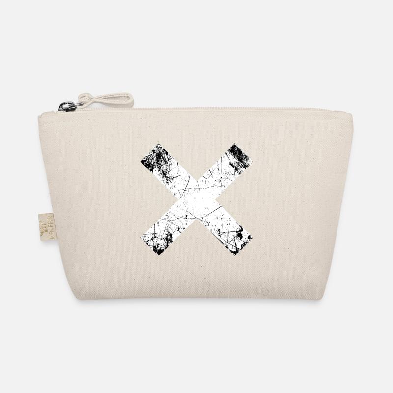 Grunge X Schnitt Muster Bio-Täschchen