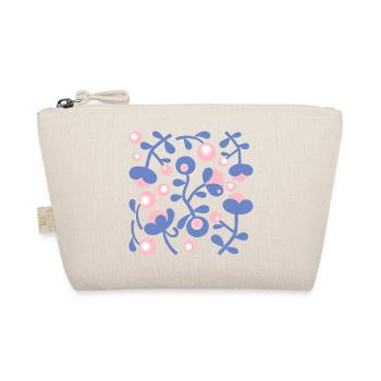 Abstrakte Pfingstrosen L Rose Blau Weiß - Bio-Täschchen - Natur - Vorne